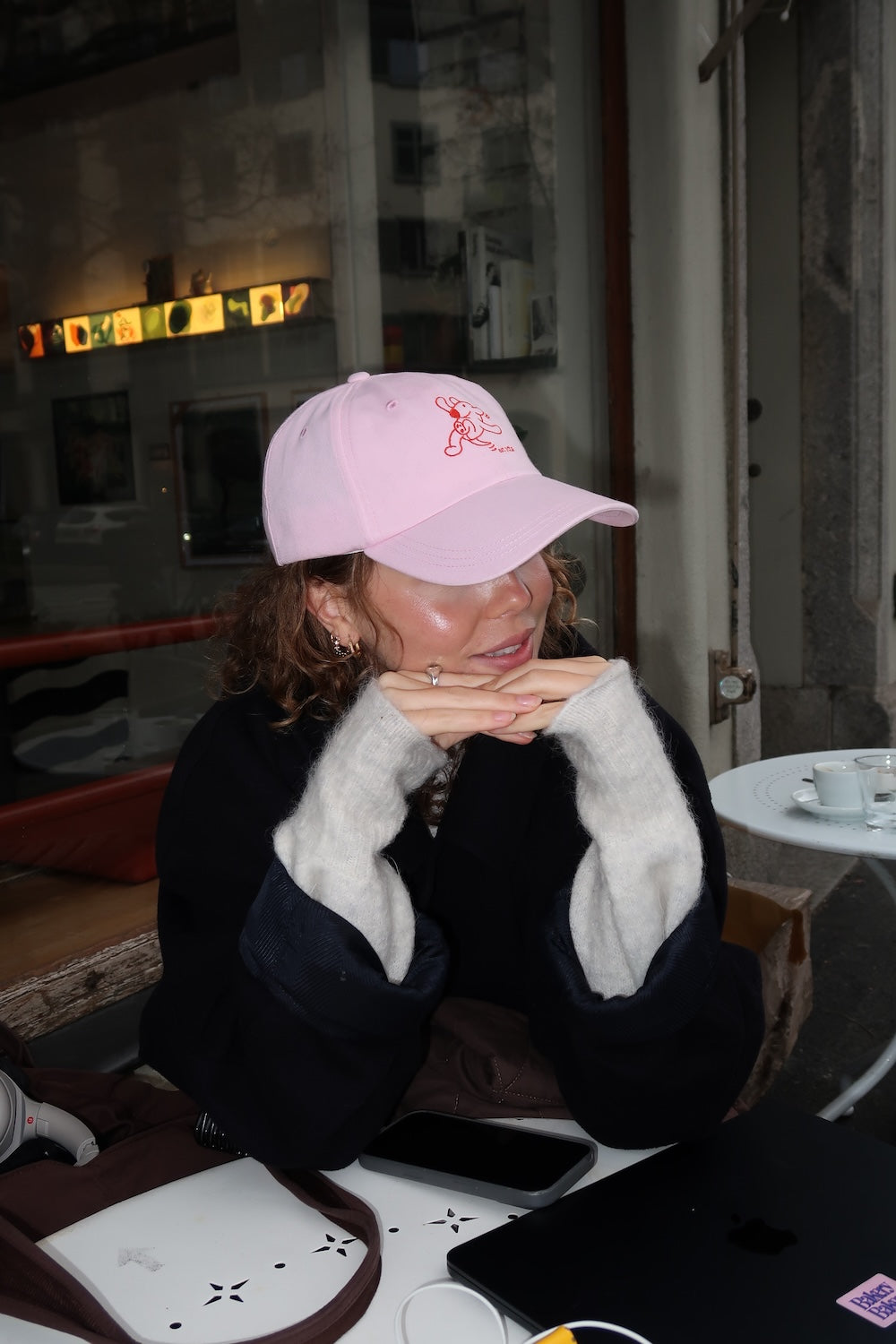 the pink cap